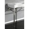 Fauceture VPB1366ST Imperial Vitreous China Console Sink W/ SS Legs, White/Nickel VPB1366ST - alternate 3